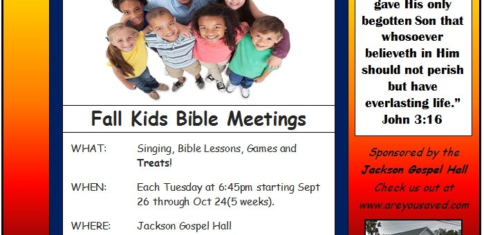 Fall Kids Bible Meetings